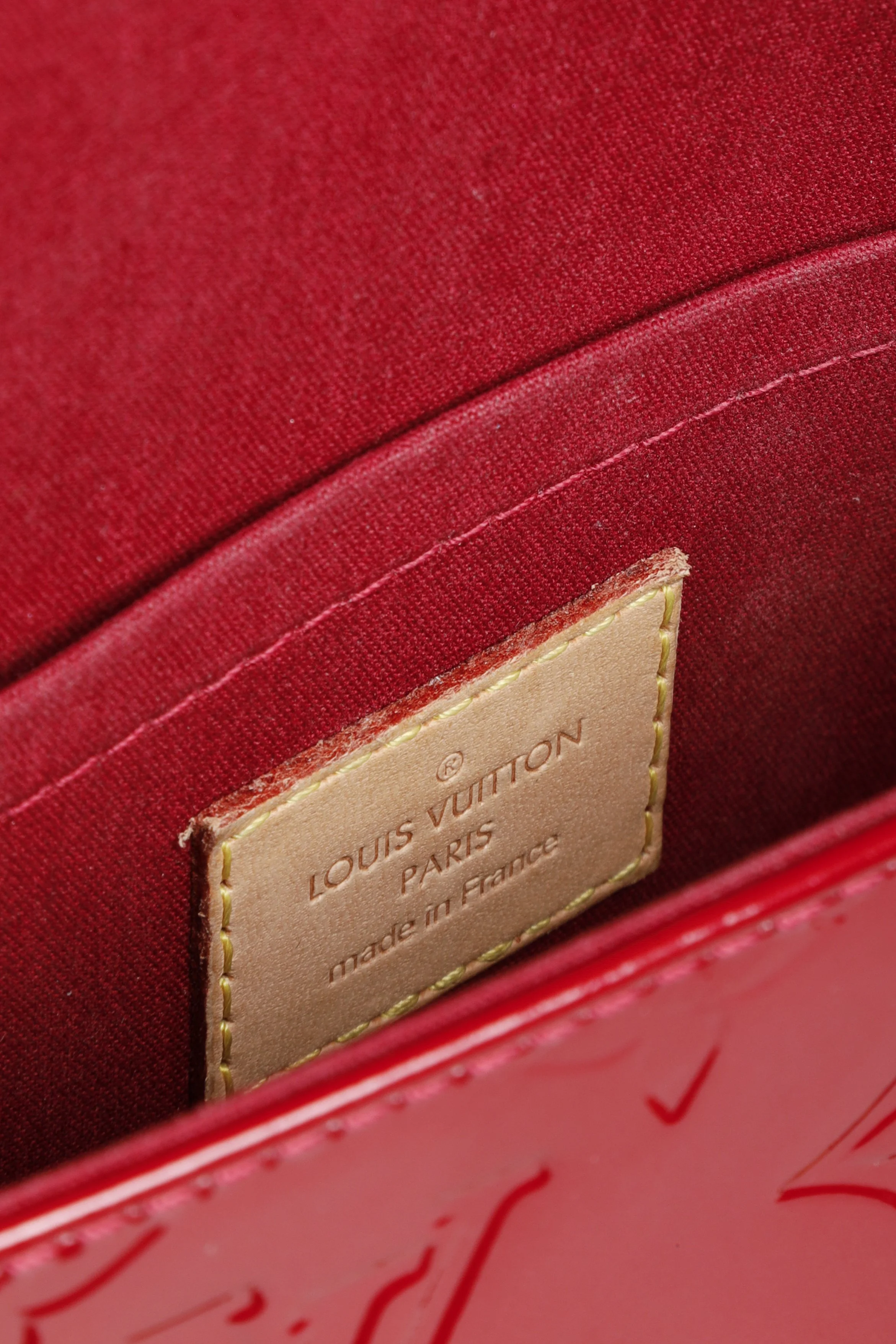 Louis vuitton red leather 2025 bag